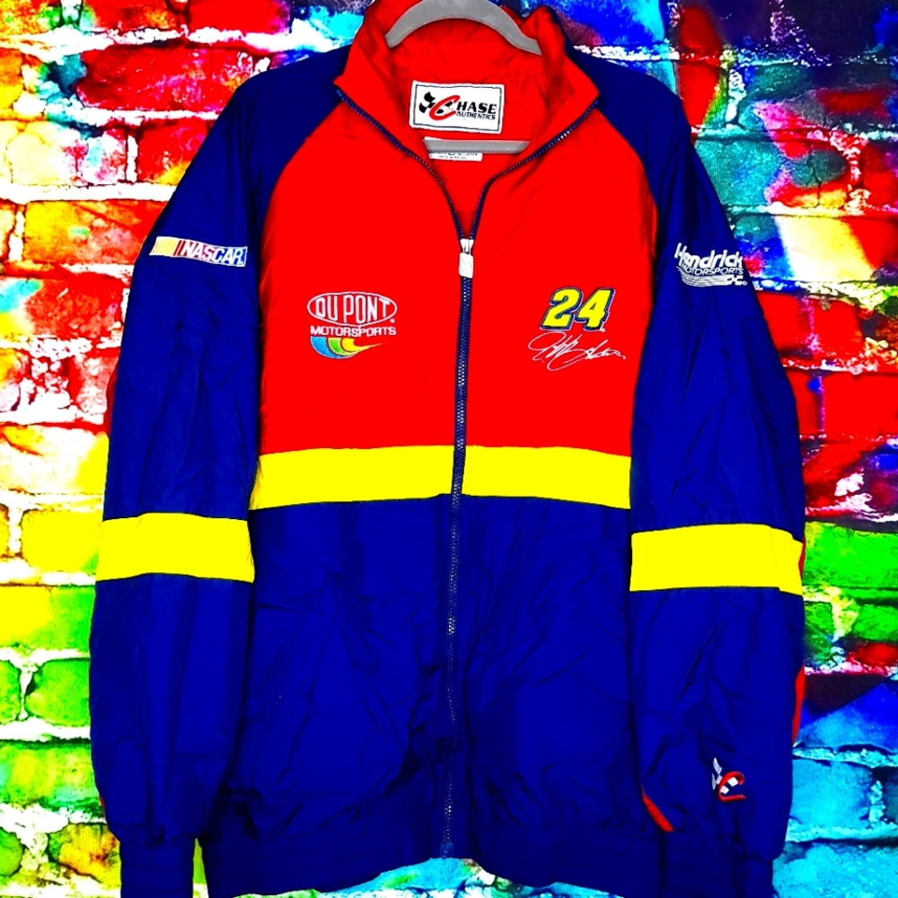 Vintage 90's Jeff Gordon Nascar Nylon Lightweight Jacket